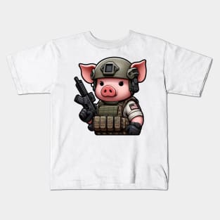 Tactical Pig Kids T-Shirt